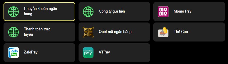 Một số phương thức nạp tiền King88 an toàn