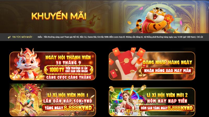 Nhà cái liên tục cho ra hàng loạt những ưu đãi cực sốc