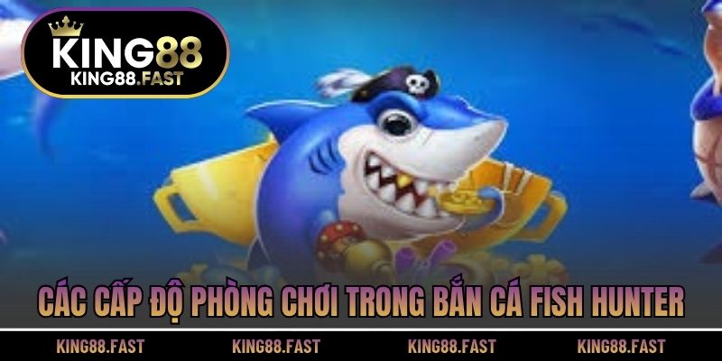 Các cấp độ phòng chơi trong bắn cá Fish Hunter